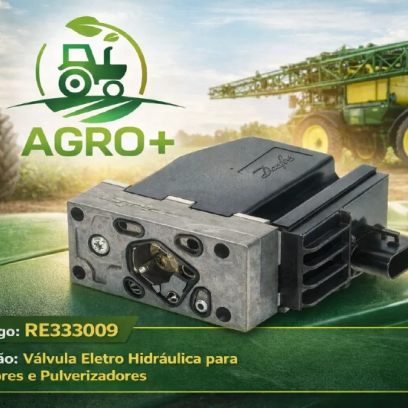 RE333009 - VALVULA ELETRO HID. TRATOR E PULVERIZADOR JOHN DEERE · AGRO+ Peças Agrícolas, Frutal-MG